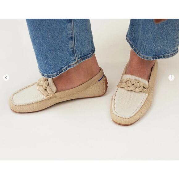 Rothy's The Braid Driver Cappuccino Size 10.5 Cream - Picture 1 of 7